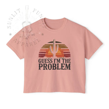 Wallen Guess I'm The Problem Comfort Colors Boxy Cropped Tee - Sunlit Funlit Country Music Tees
